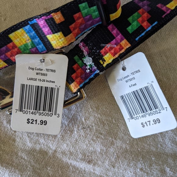 NWT Buckle Down Tetris Dog Collar/Leash Set - Picture 3 of 4